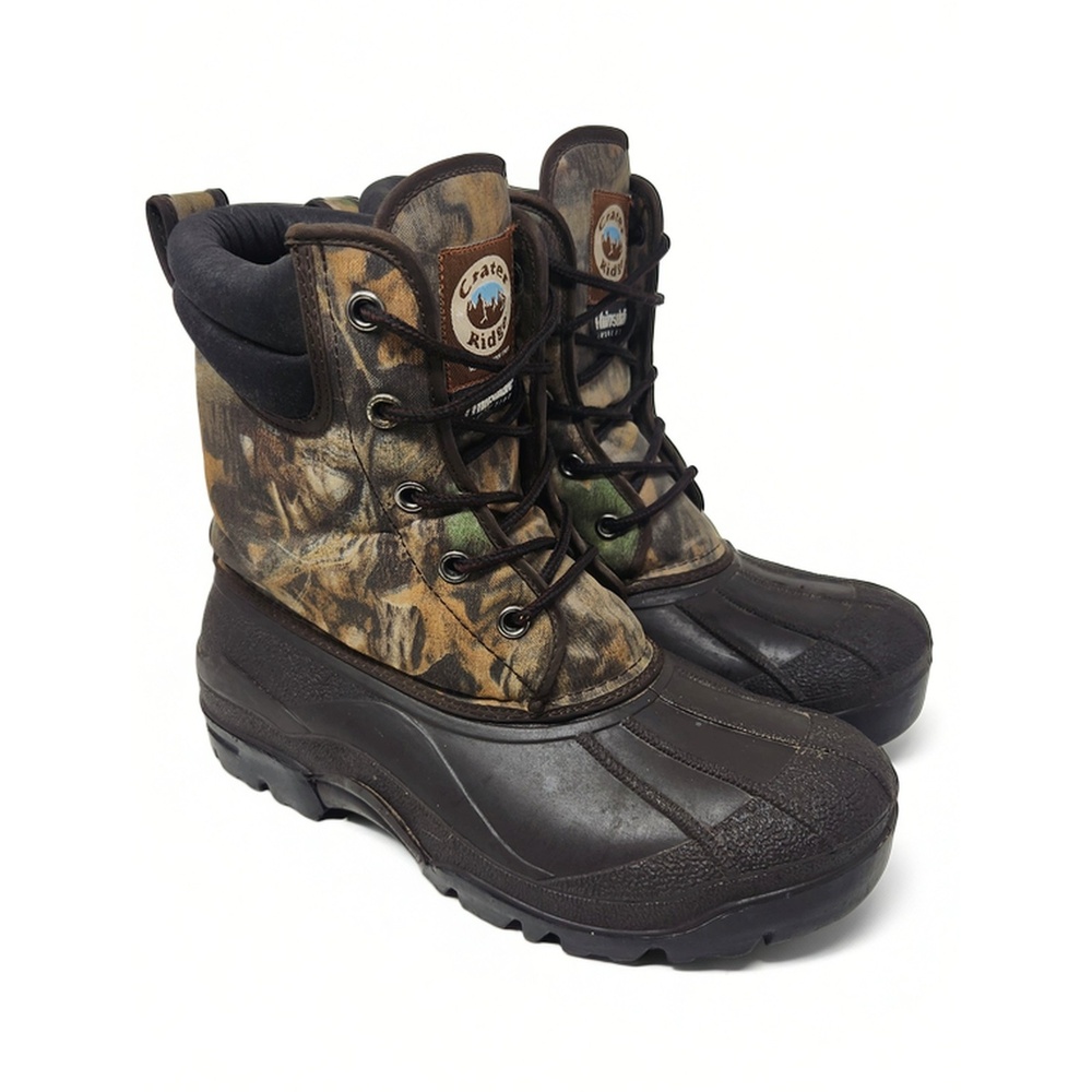 Crater Ridge Duck Boots Mens 8 Camouflage Thinsulate Waterproof Outdoor Gorpcore